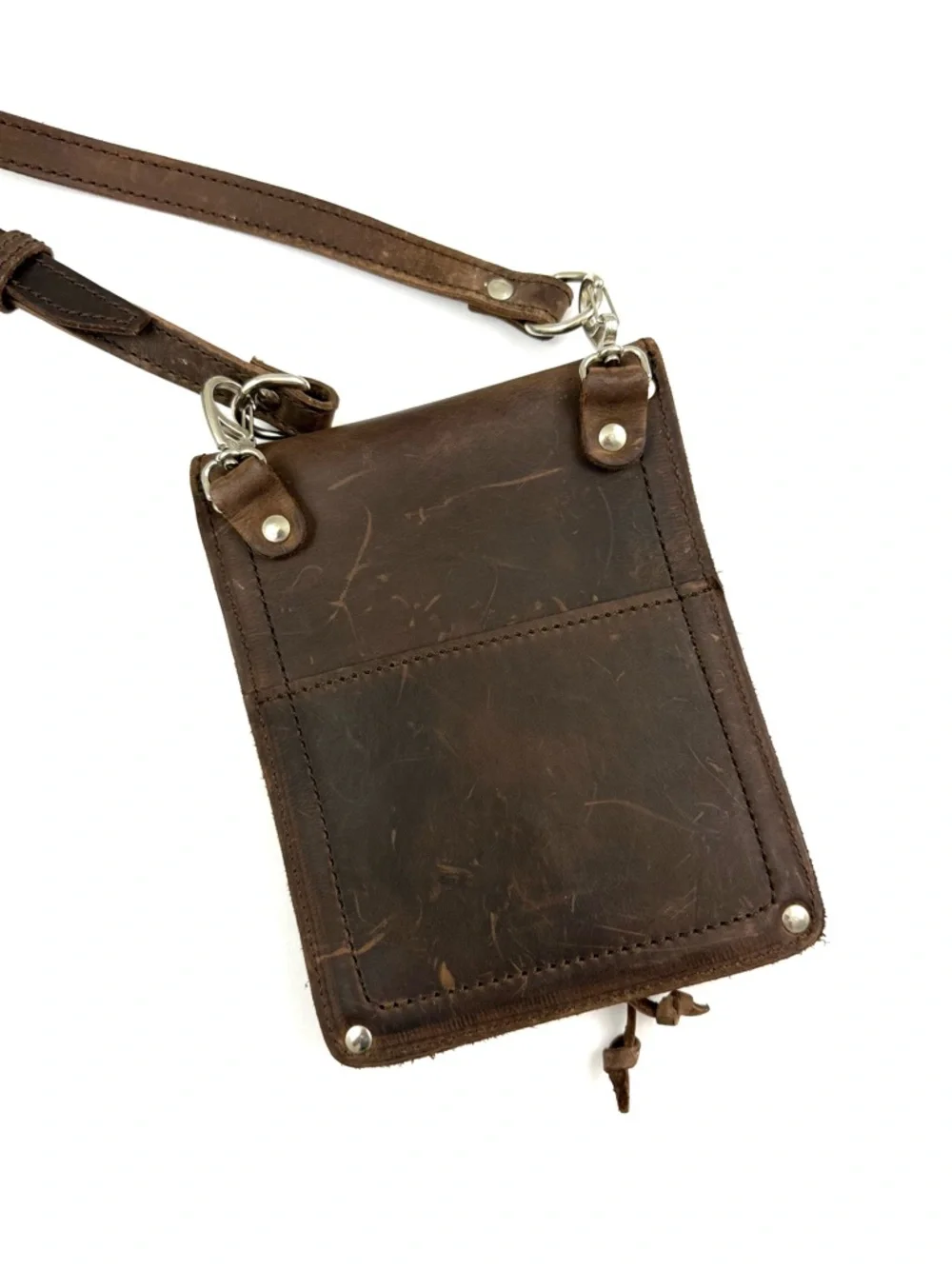 Saddleback Leather Company Pouch Crossbody Bag Dark Brown